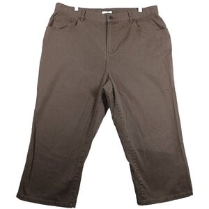 Ralph Lauren Women Lauren Jeans Co Jeans Pants Capri Dark Brown Vintage  Size 16